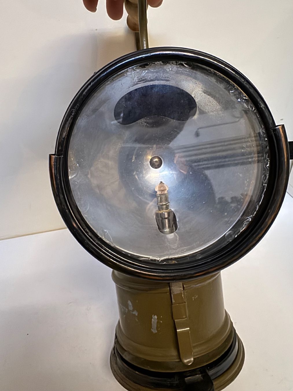Lampade: Scheinwerfer Karbidlampe Karbidlaterne der Schweizer Armee – Usato da bad ragaz venduto da shopizol 5