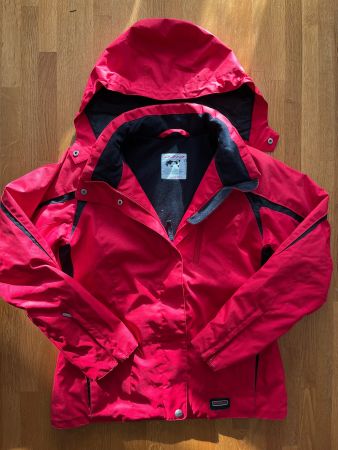 Rote Winterjacke von D310, Descente, Gr. 42