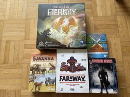 5x Brett/Kartenspiele Vale of Eternity, Faraway etc