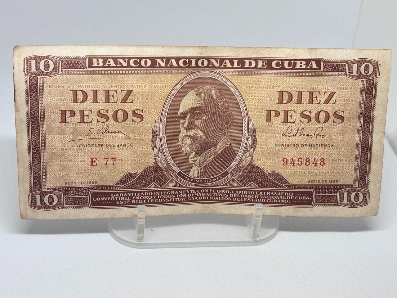 Banconote: 10 Pesos Cubani 1965 – Usato da Giubiasco venduto da LorisVale