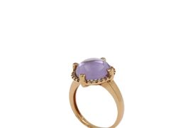 Amethyst Brillant Ring in 18K Rosegold *S367