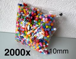 2000x Filz Pompom Bällchen 10mm  für Allerlei Kreative Ideen