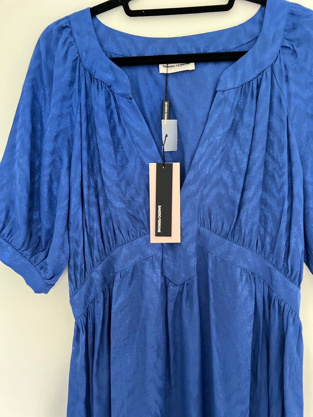 Sandro Kleider: Kleid Sandro Ferrone- blau Grösse 38 mit Etikett – Neu und originalverpackt aus Ebmatingen von Mistelu 2