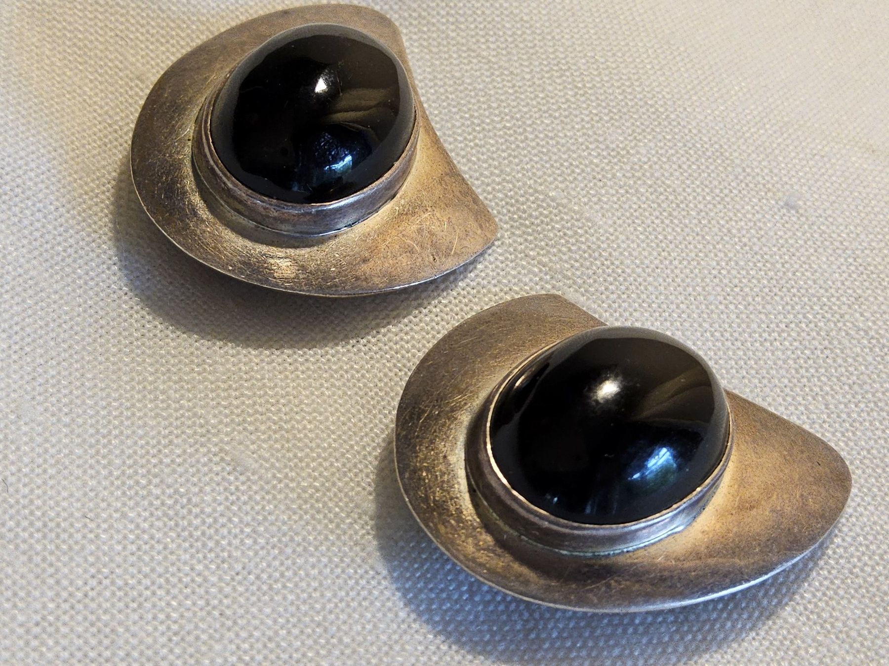 Boucles d'oreille: Vintage Sterling Silber Mexiko Ohrclips – D'occasion à Zürich par Aleick 2