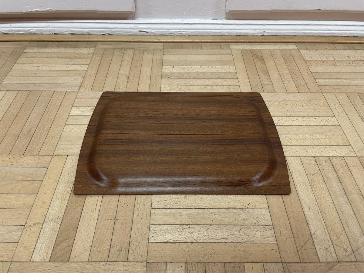 Piatti di portata: Schlichtes Teakholz Tablett vintage Serviertablett 60er 70er – Usato da Zürich venduto da Vintagewiesel 5