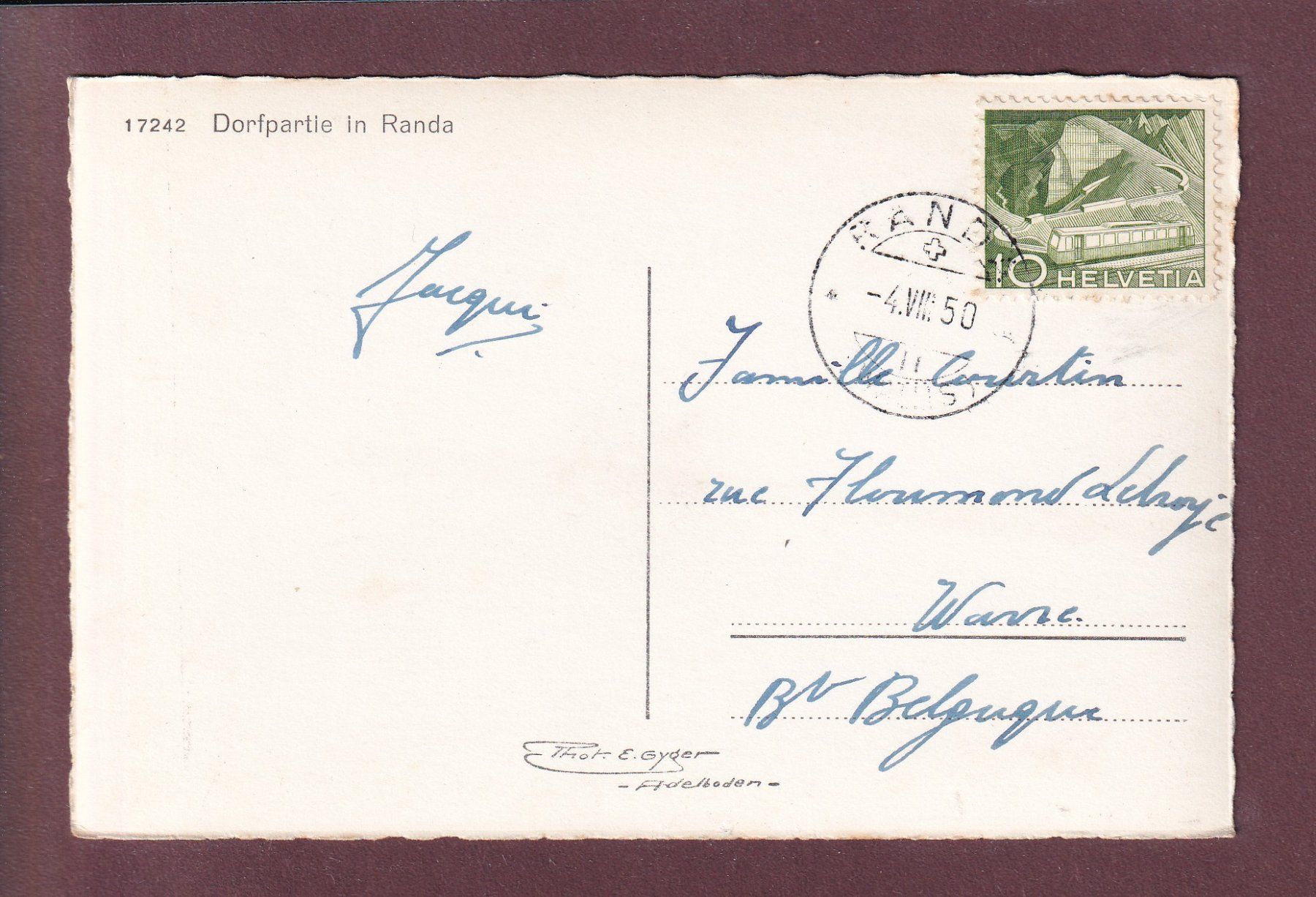 Cartes postales: RANDA - Dorfpartie - 1950 – D'occasion à Pully par nicecards 1