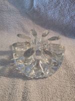 Vintage Glasstövchen / Teewärmer / Rechaud Blumenförmig