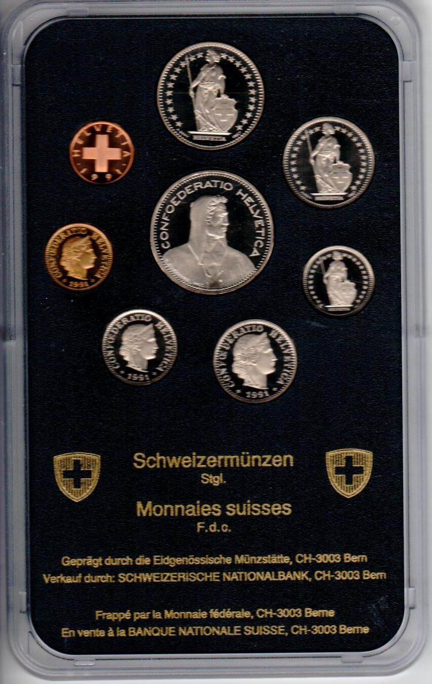 Tutti le monete: Münzsatz 1991  Stgl. – Usato da Wolhusen venduto da Curver9 1