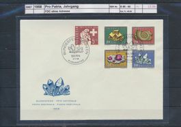 1958 Pro Patria, Jahrgang, FDC ohne Adresse