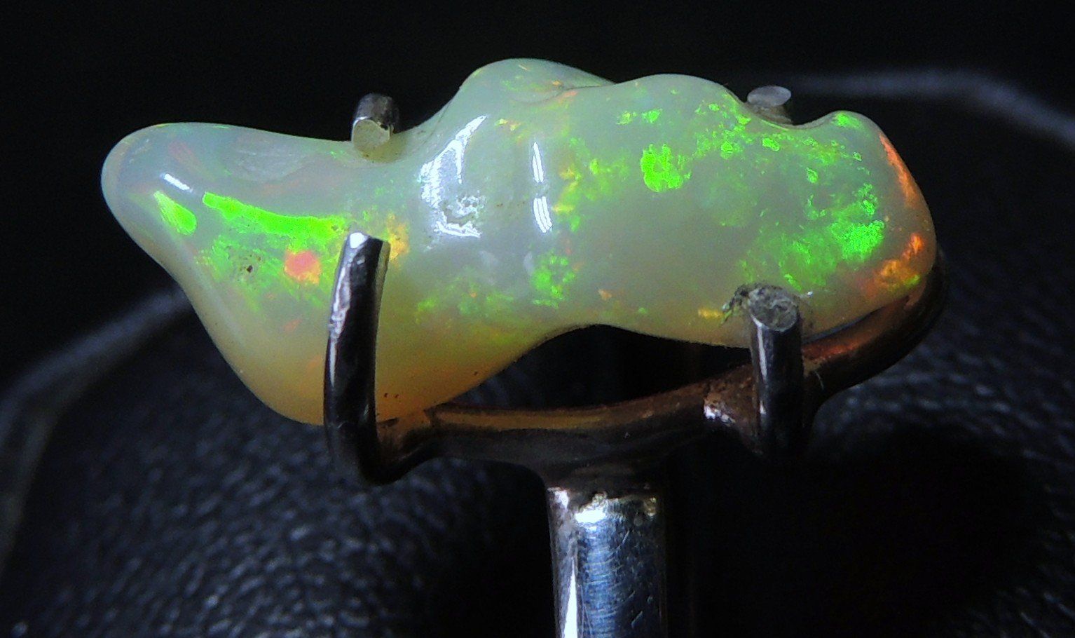 Anelli: Opal Nugget Silber 925 Fingerring Gr. 62 – Usato da Waldenburg venduto da schaller707 2