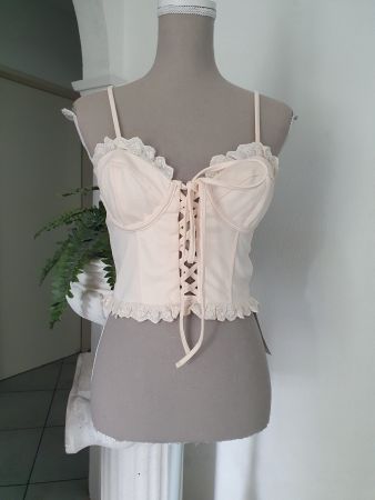 Corsagentop m. Spitze Gr M *neu*