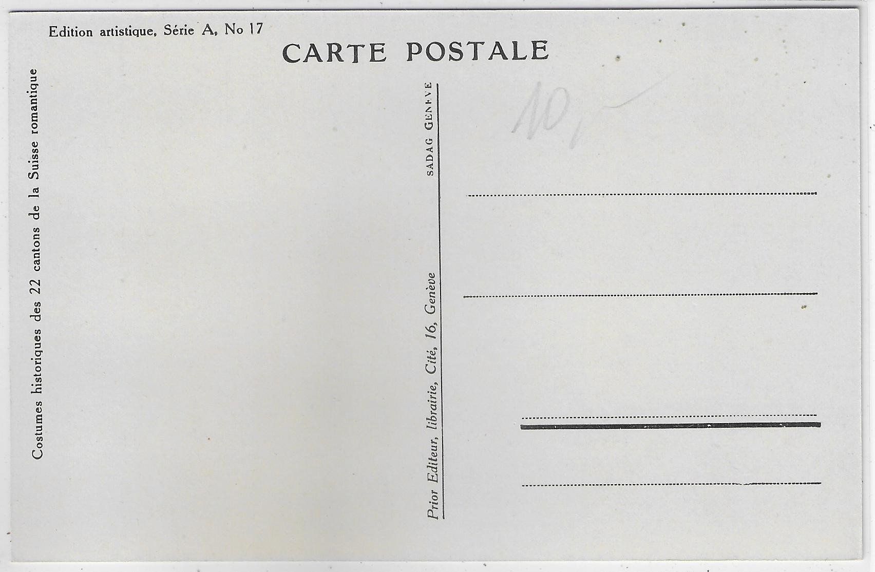 Cartoline postali: Costumes Suisses 1830 - Glaris - Glarus – Usato da Ettingen venduto da Kartenplanet 1