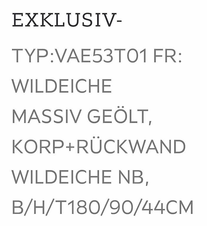 Cassettiere: Sideboard Wildeiche massiv – Usato da  venduto da  4