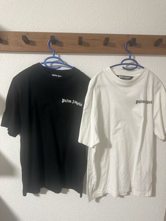 Palm Angels T-Shirts, Schwarz & Weiss, Top Zustand, Sommer