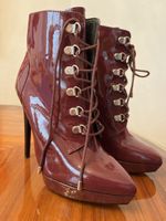 Stiefeletten Lackleder Bordeaux Grösse 36 neu