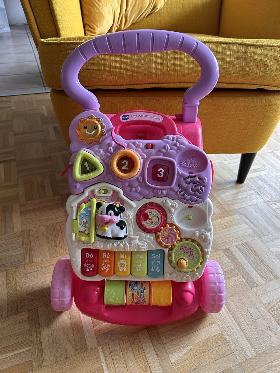 Vtech Giocattoli: Super trotteur parlant VTech, rose. Dès 6 mois – Usato da Carouge GE venduto da Emilynette