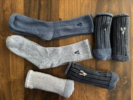 6 Paar flauschige Socken blau/hellblau - Grösse 39-42