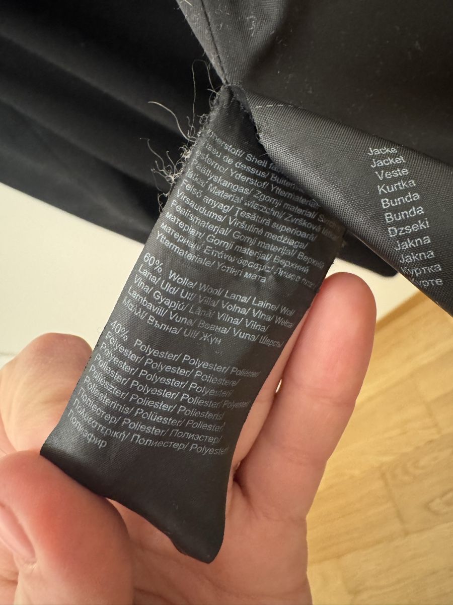 S.Oliver Cappotti: s.Oliver Black Label Mantel Gr. 36, Schwarz, Wolle – Usato da Zürich venduto da Flao_78376 5