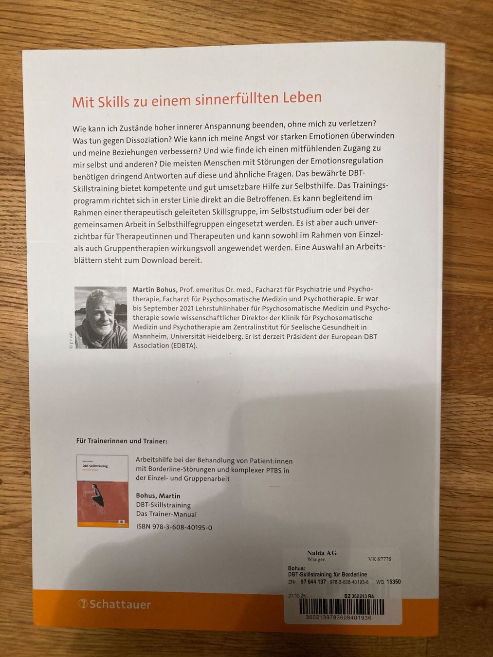 Bücher: DBT Skillstraining Das Patienten Manual – Neu (gemäss Beschreibung) aus Wängi von Kaesli 1