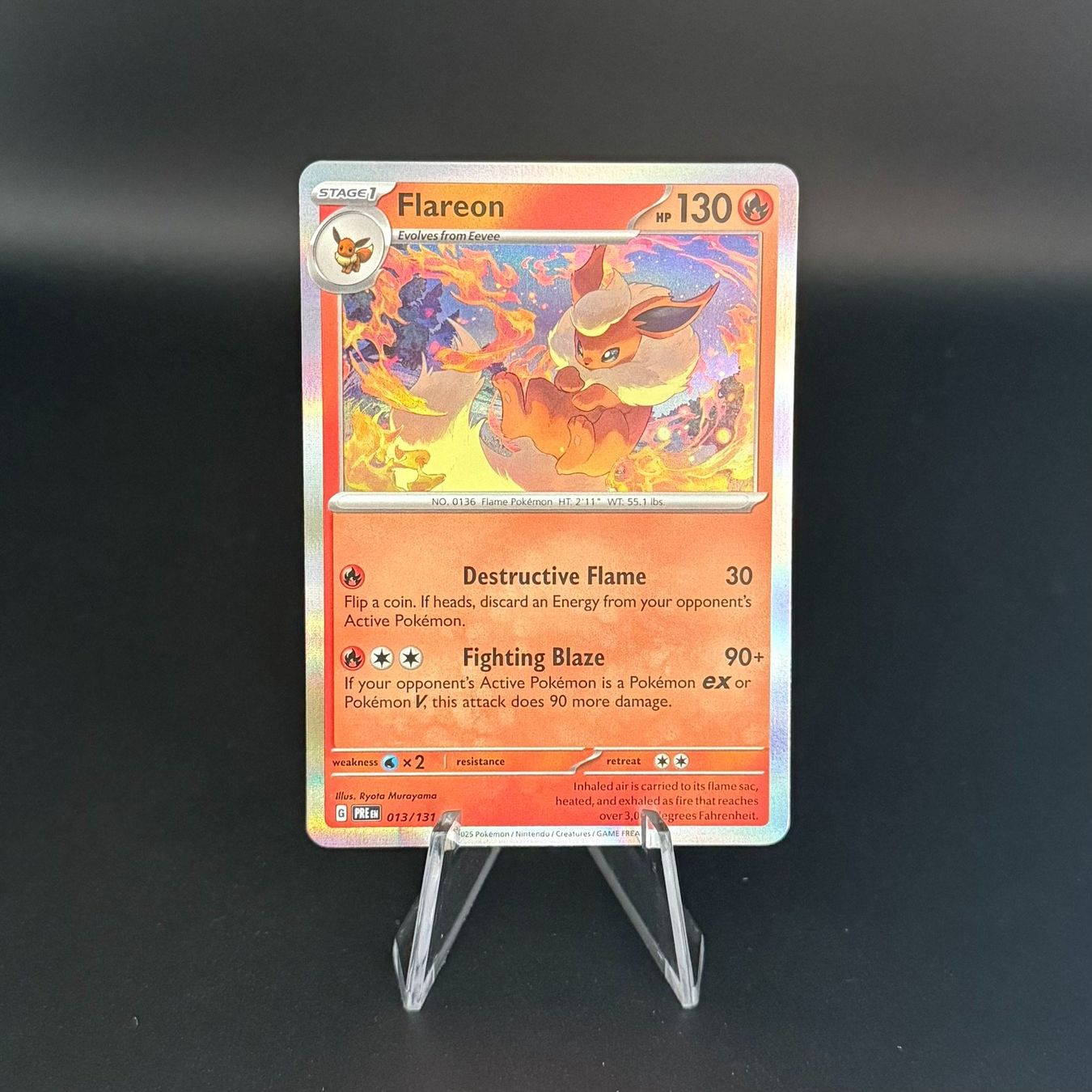 Pokémon Carte collezionabili: Flareon #13 Pokemon Prismatic Evolutions – Usato da Feuerthalen venduto da Plazatoys