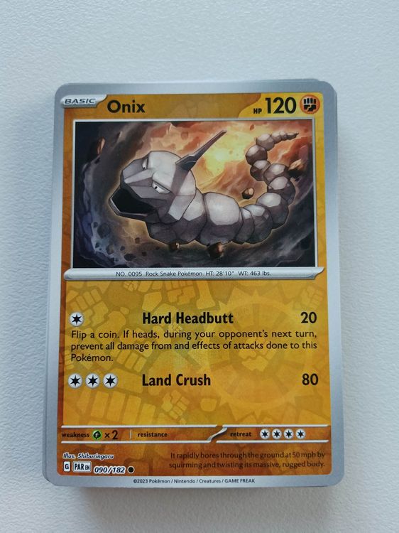 Onix Reverse Holo Paradox Rift Pokemon Kaufen auf Ricardo
