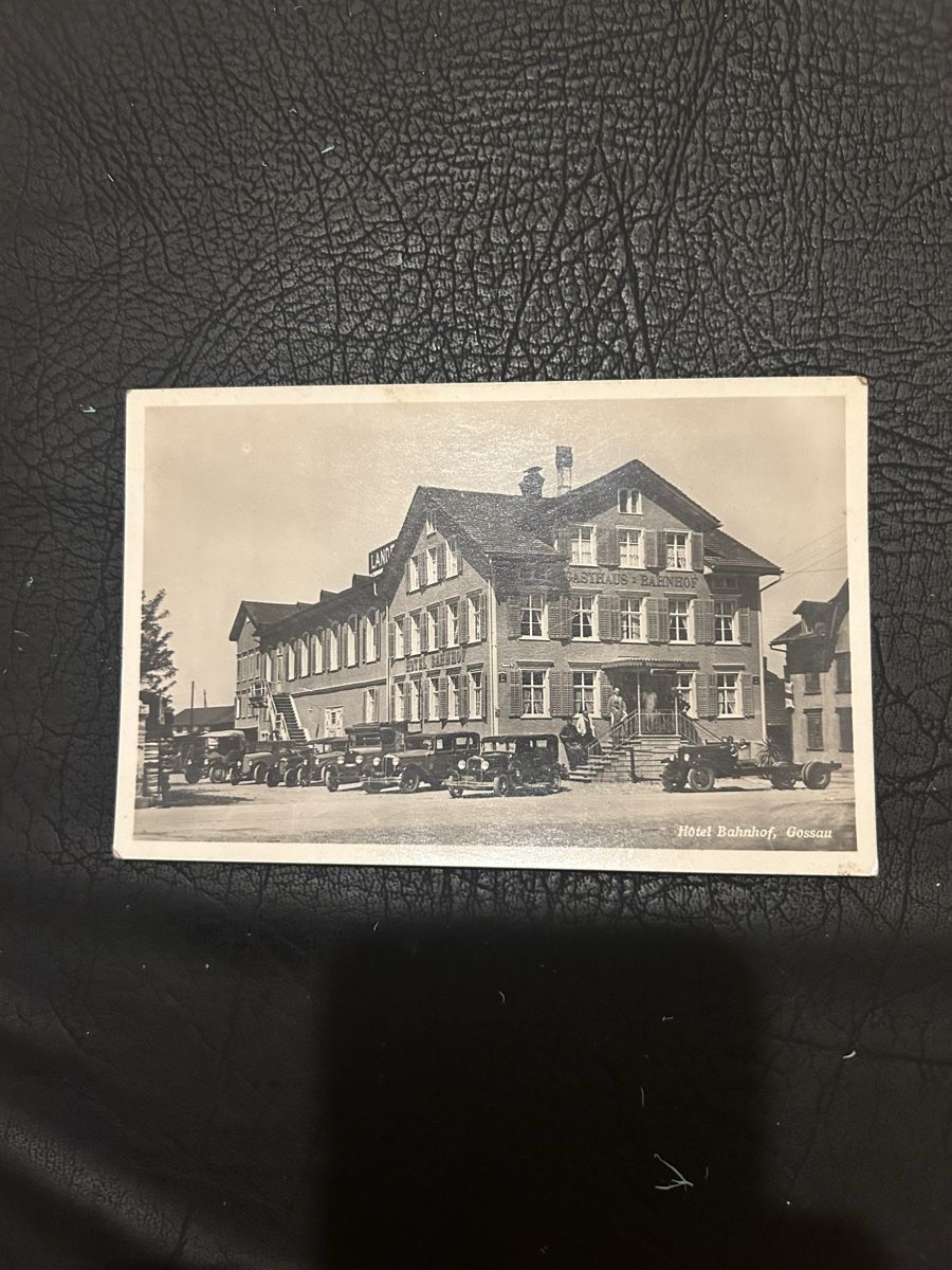 Ansichtskarten: Hotel Bahnhof Gossau 1930 – Gebraucht aus Breganzona von Milesbo