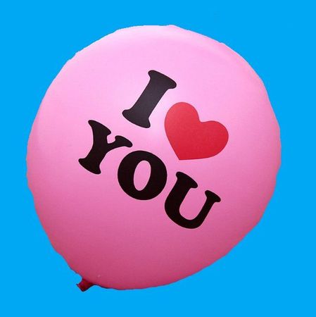 NEU Rosa Luftballon I LOVE YOU - 202341
