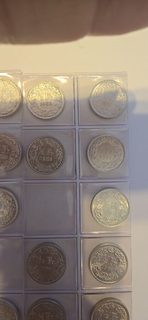 Alle Münzen: suite pieces 50cts 1942-1967 ab 1.- – Neu (gemäss Beschreibung) aus Fribourg von yan_z5fr 1