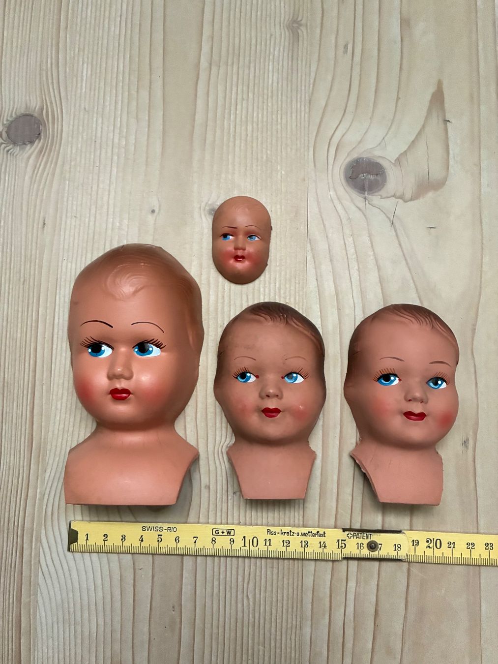 Puppen: Vintage Puppenköpfe Pappmaché – Gebraucht aus Steffisburg von Reitschel5 4