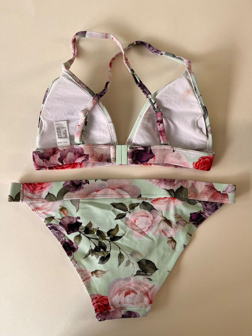 Lascana Costumi da bagno & Bikini: LASCANA, Bikini, Grösse 36A/B, Farbe Hellgrün mit Blumen – Nuovo e nell'imballaggio originale da Rudolfstetten venduto da gst_g7xl 1