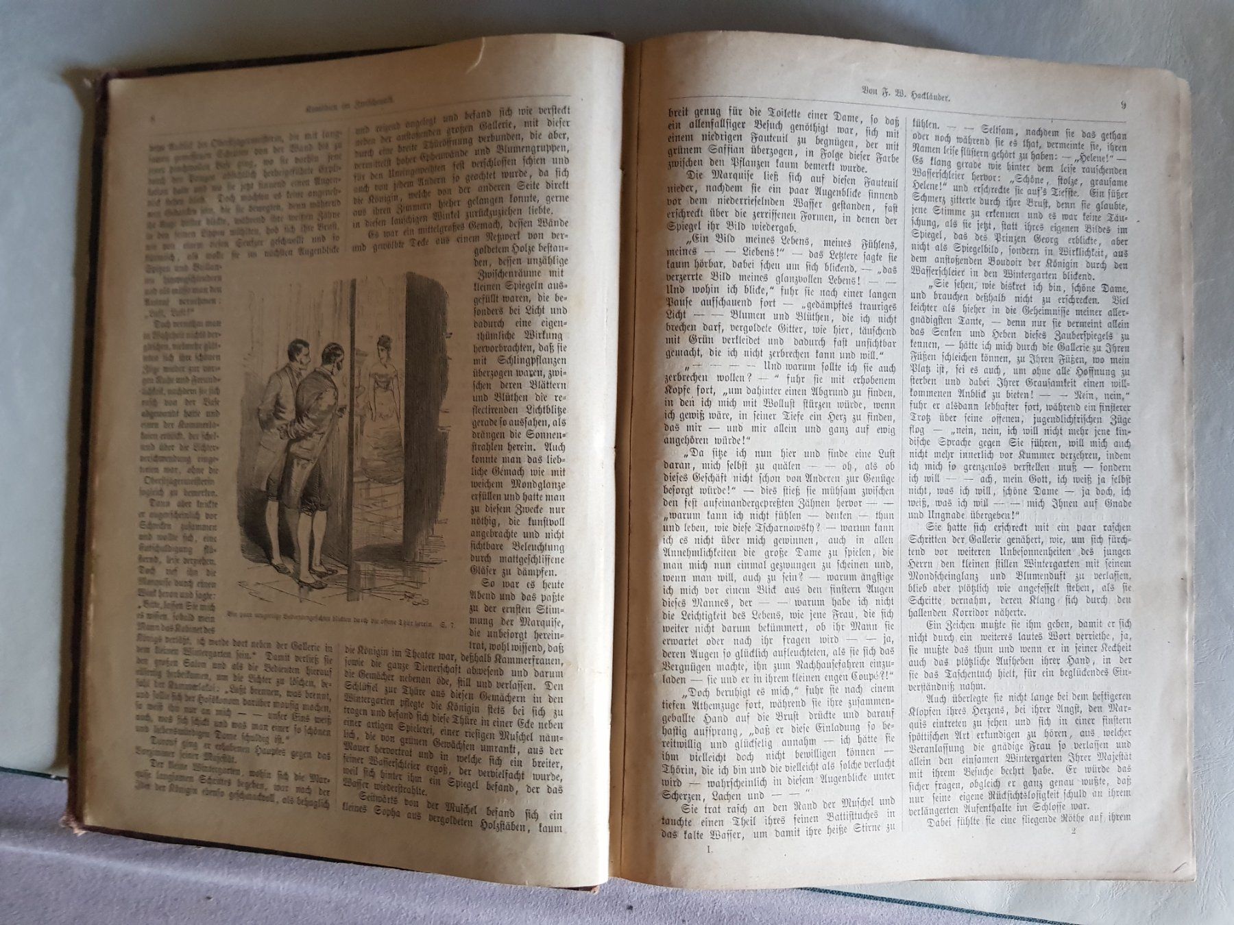 Bücher: antikes Buch: Sorgenlose Stunden - 1875 - Hackländer – Gebraucht aus Walterswil BE von Lonitti