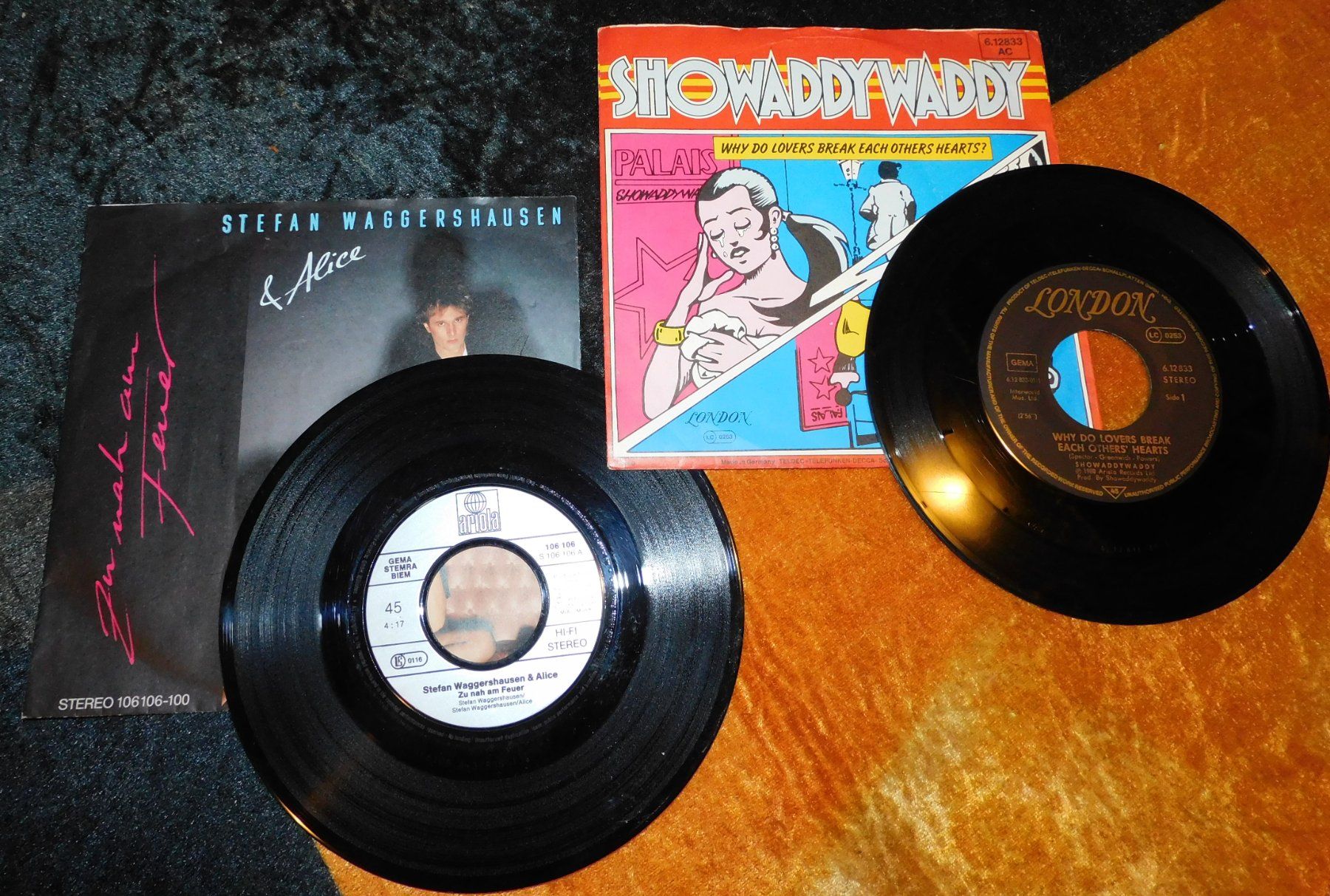 Dischi in vinile: LP Single 2 x Showaddy Waddy u Wagershausen Stefan – Usato da Sursee venduto da 76