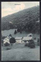Bachthalen, Blick auf den Ort mit Hang
