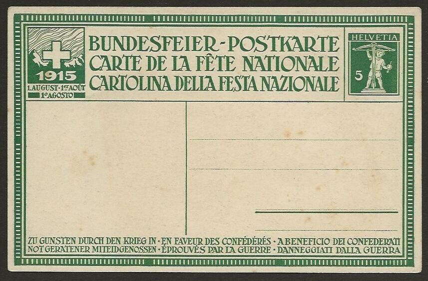 Tutti i francobolli: 1915  Bundesfeierkt. ungebraucht – Usato da Arlesheim venduto da kuhnphila