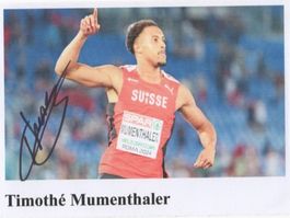 Autogrammfoto von Leichtathlet Timothé Mummenthaler CH