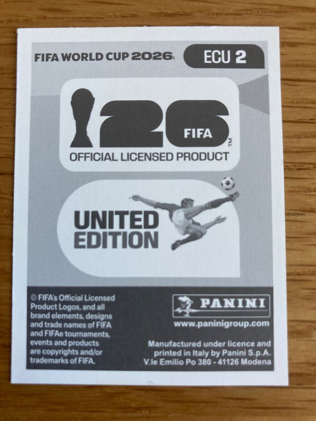 Panini Carte collezionabili: WM Sticker ECU 2 – Nuovo (secondo la descrizione) da Winterthur venduto da Whitefish 1