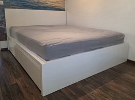 Bett MALM mit Lättlirost LÖNSET 160x200