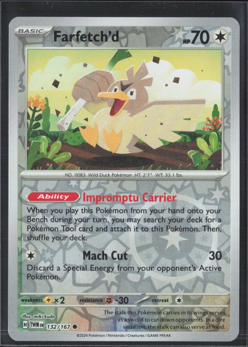 Pokémon Carte collezionabili: POKÉMON / Farfetch'd / Twilight Masquerade / Reverse 🇺🇸 – Usato da Herzogenbuchsee venduto da TCG-High-Quality