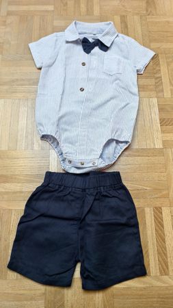 Sommer Anzug Setli Gr. 90 Body/Hose mit Fliege für kleine