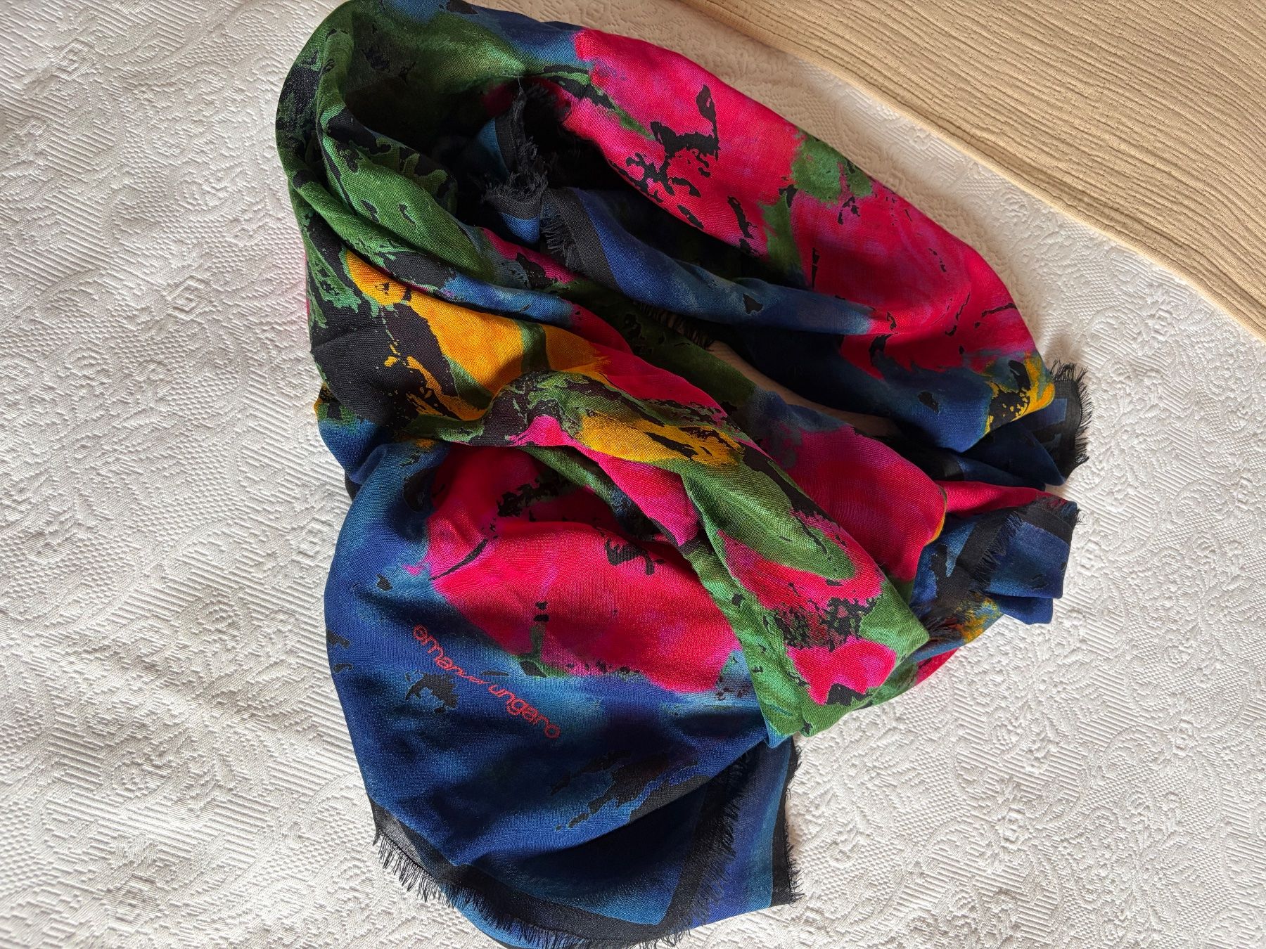 Foulard & Sciarpe: Emanuel Ungaro Big Shwal Wool & Silk – Usato da Luzern venduto da AM2nd 6