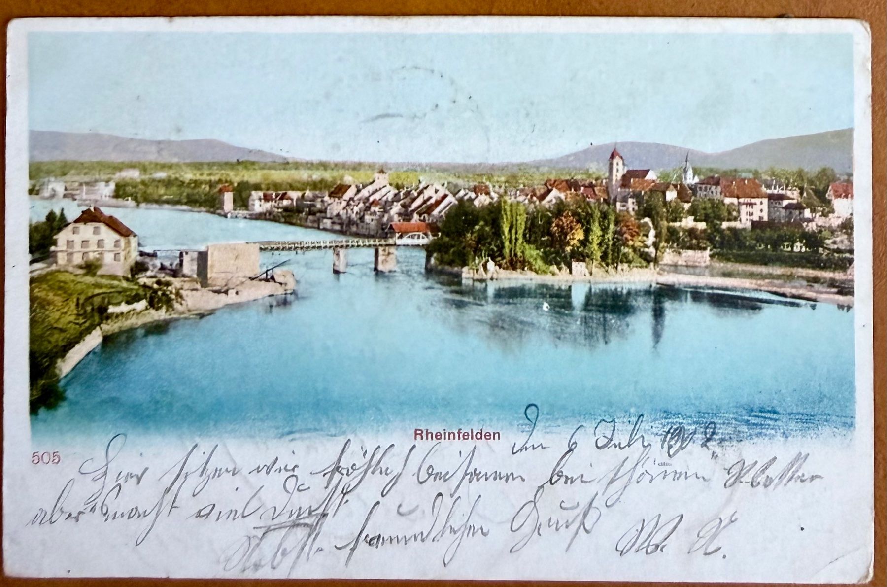 Cartoline postali: Rheinfelden - Litho 1902 – Usato da Lutry venduto da Ediego