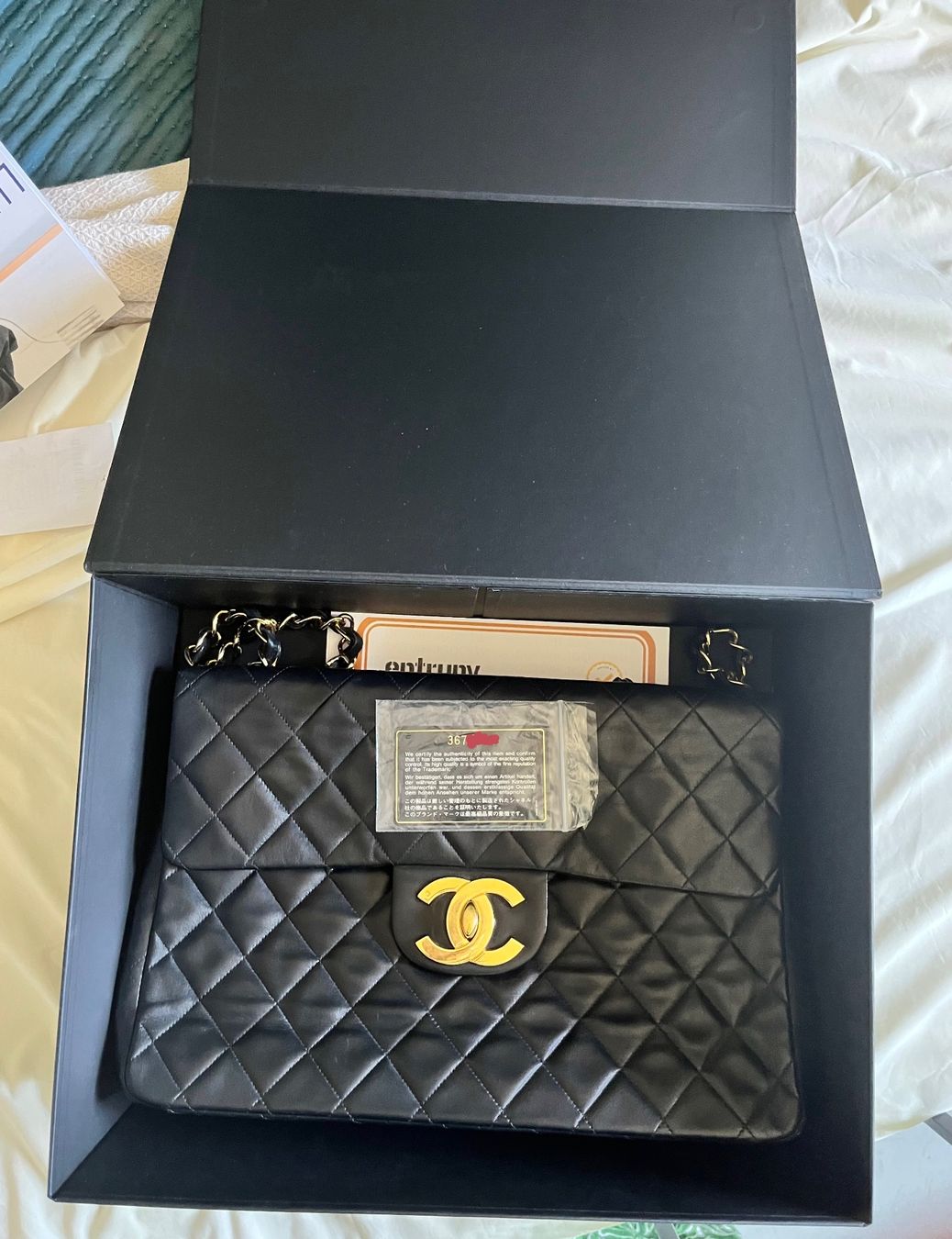 Chanel Borse da donna: Chanel Classic Maxi Single Flap schwarz – Usato da Hochdorf venduto da Forestgreen 8