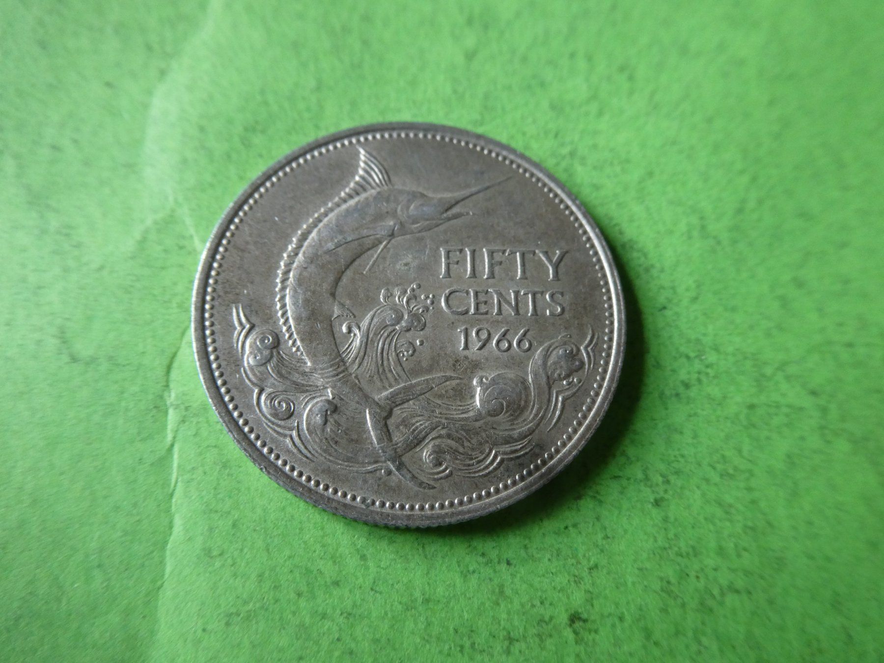 Tutti le monete: Bahamas 1966, 50 Cents,  Silber – Usato da Hinterforst venduto da Rohusri