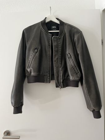 Zara Lederjacke, Braun, Top Zustand, Grösse M, Bomber Jack