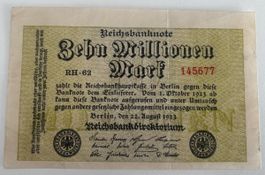 Deutschland 10 Millionen Mark 1923