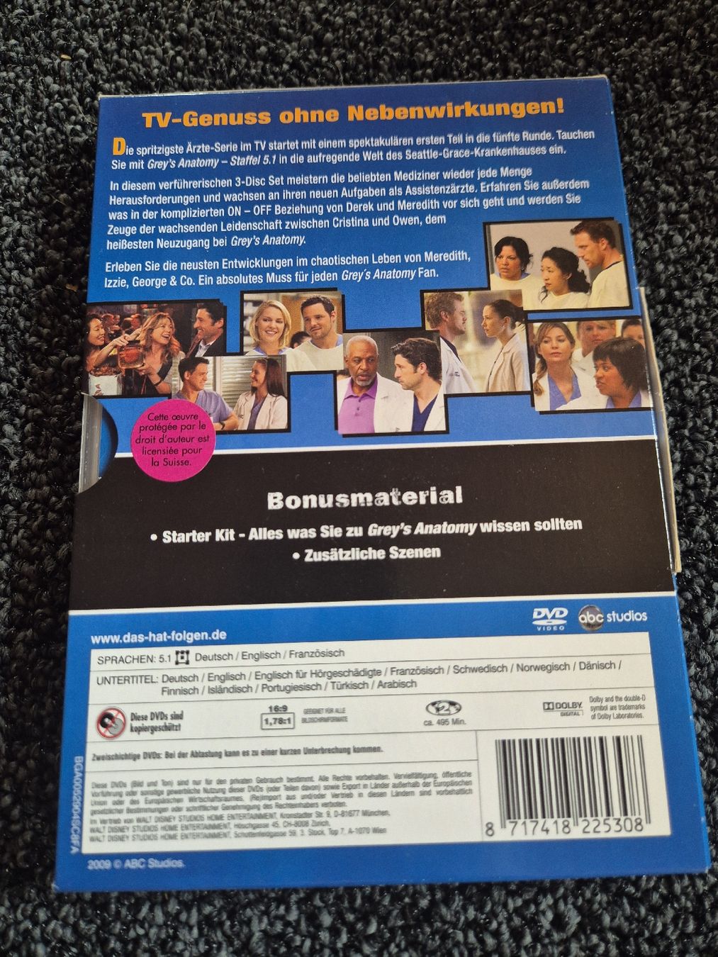 Tutti i DVDs: Grey's Anatomy - Staffel 5 Teil1 – Usato da Ruswil venduto da jan_bxl5 1