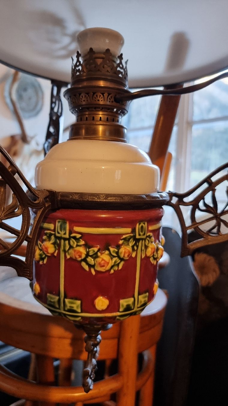 Lampade: Elektrifizierte Petrollampe, – Usato da Sils im Domleschg venduto da platin01 2