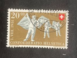 Schweiz 1951 Pro Patria 20 Vollstempel BUCHS (SG) 18.VII.51