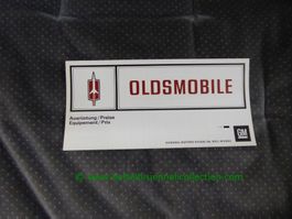 Oldsmobile Modellprogramm 1972/03 deutsch/französisch GM-Bie