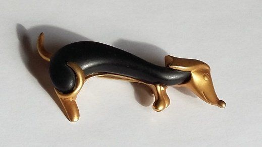 Broschen & Nadeln: moderner Schmuck - Dackel-Brosche – Neu (gemäss Beschreibung) aus Riedholz von dekozauber 2